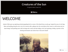 Tablet Screenshot of creaturesofthesun.com